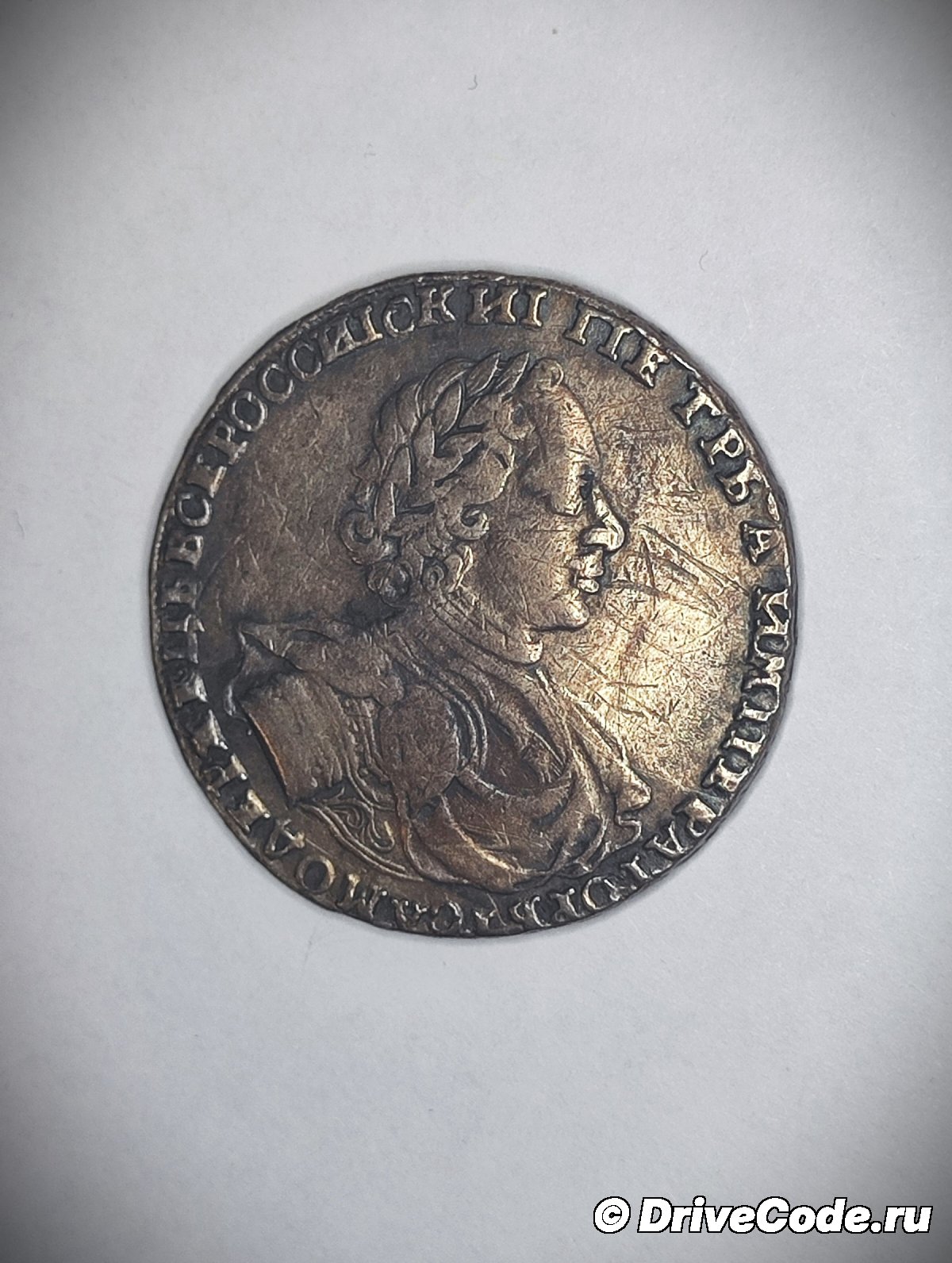 Купить Серебряный рубль 1722 года. Пётр I - Крестовик — фото 4